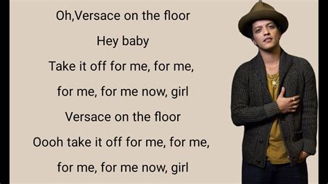 versace bruno mars lyrics|versace on the floor meaning.